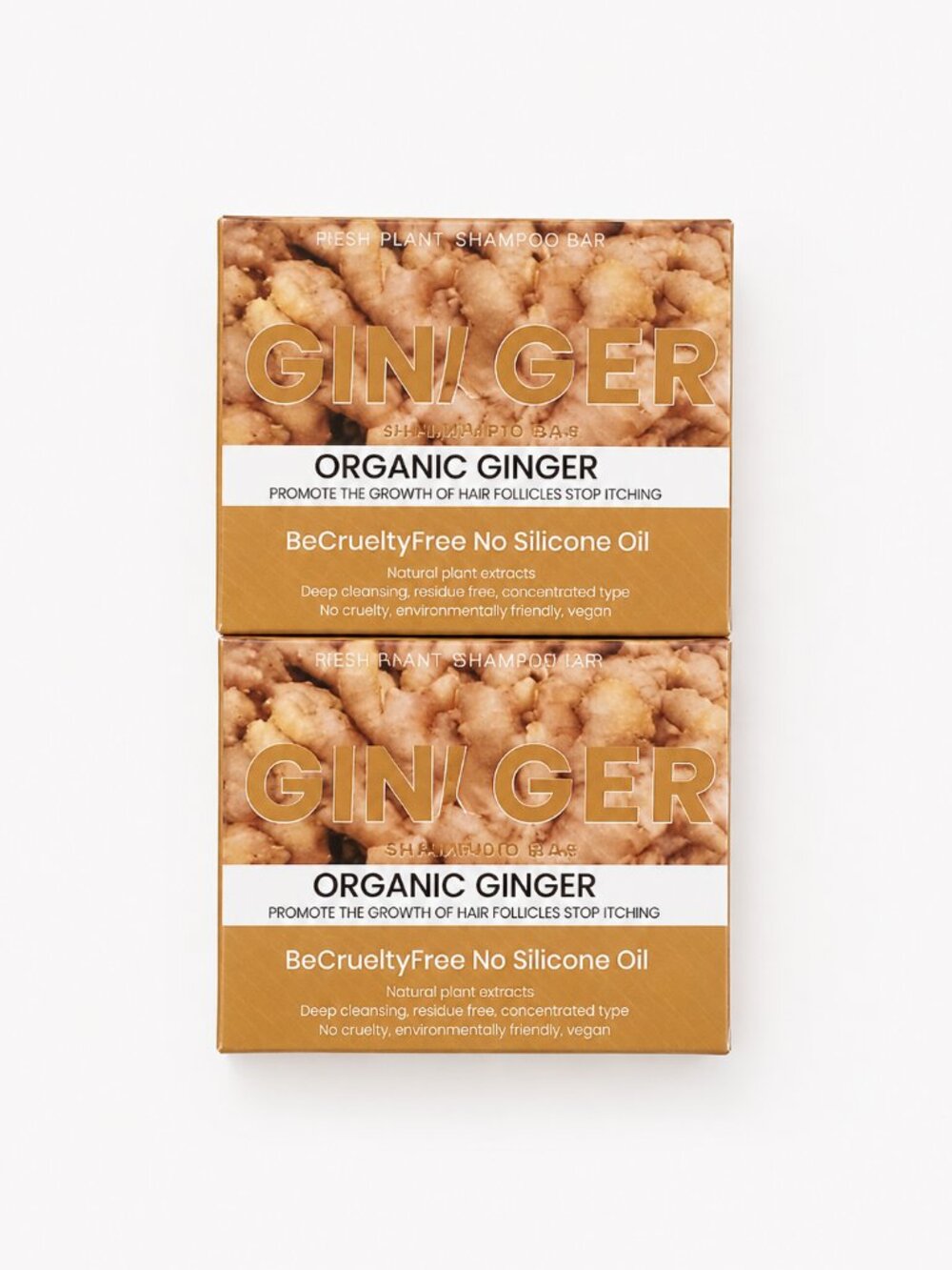Organic Ginger Shampoo Bar 60g Lot of 2 Vegan Silicone Free Hair Growth Natural